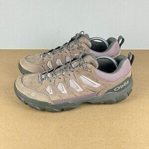 Oboz Sawtooth X Low B-Dry Waterproof Hiking Shoes Womens 9.5 Tan Mauve Gray